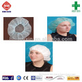 PP nonwoven bouffant cap, round rubberband, latex free